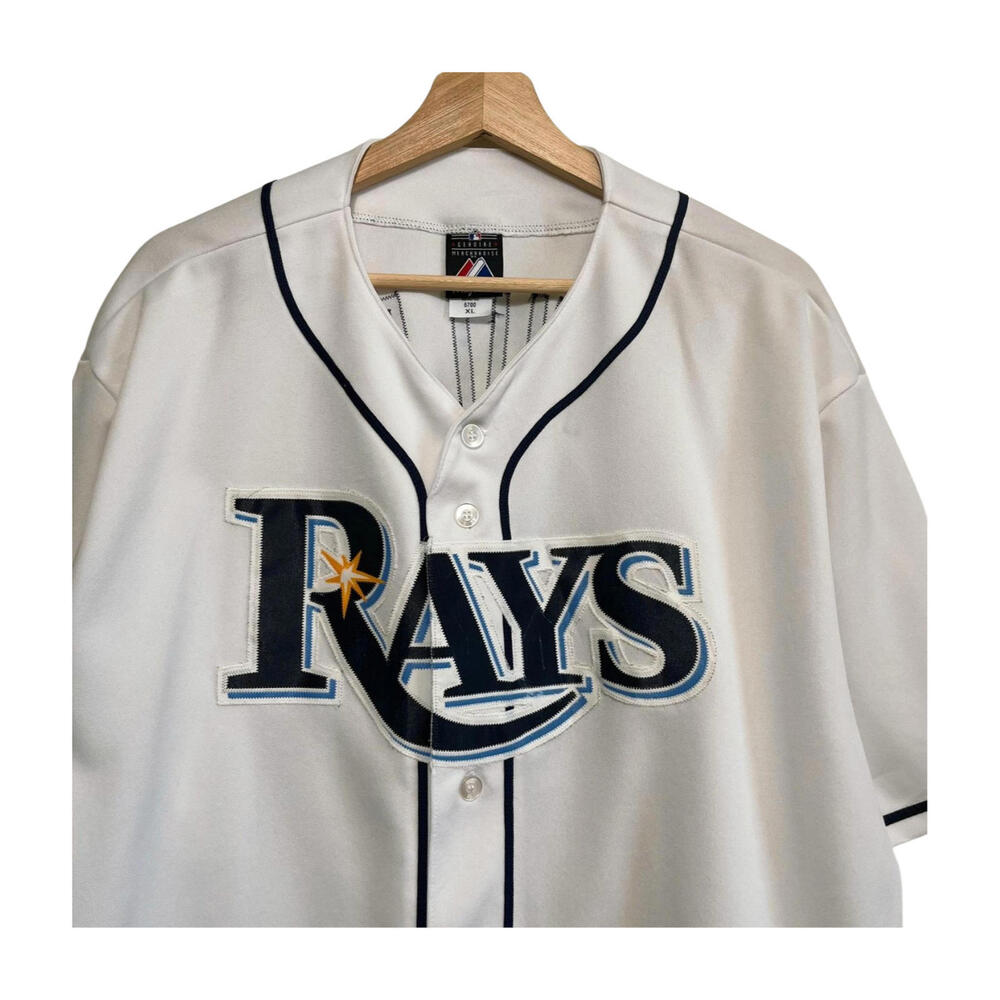 Vintage 00s MLB Tampa Bay Rays Majestic Jersey Size XL #5 Sam Fuld